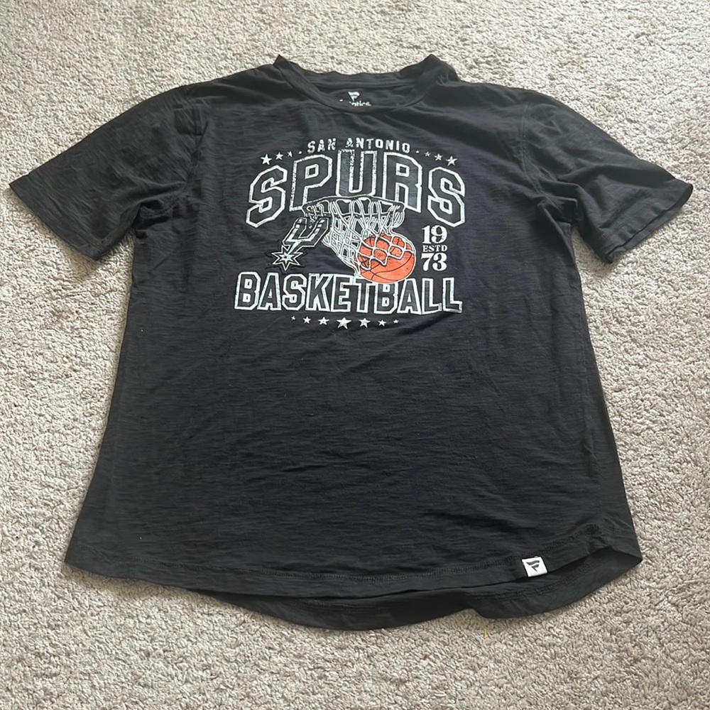 San Antonio Spurs Fanatics Tee T-Shirt Basketball Net‎ Hoop 1973 Size Large